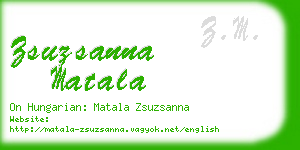 zsuzsanna matala business card